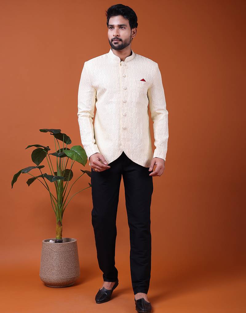 W & g silk blend jodhpuri for men's