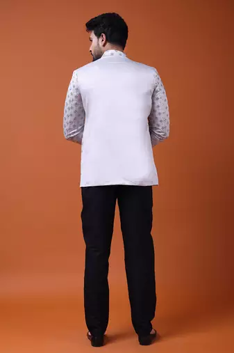 W & g silk blend jodhpuri for men's