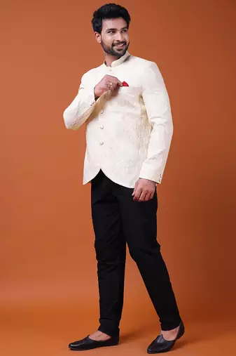 W & g silk blend jodhpuri for men's