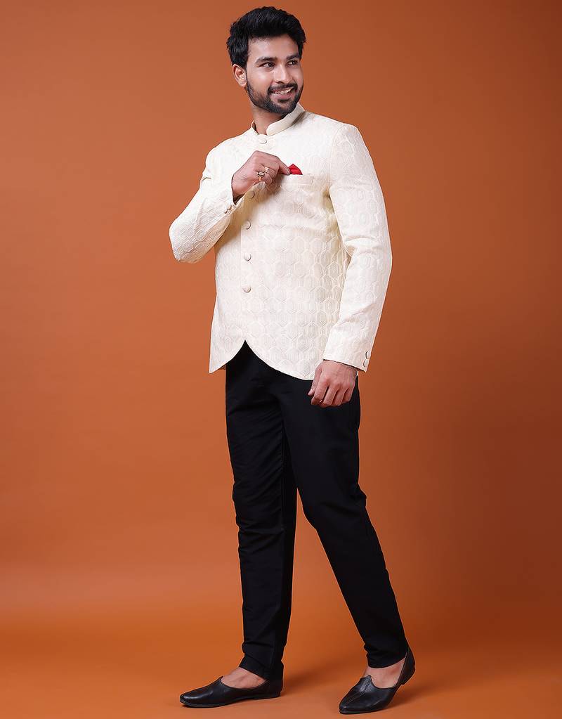 W & g silk blend jodhpuri for men's