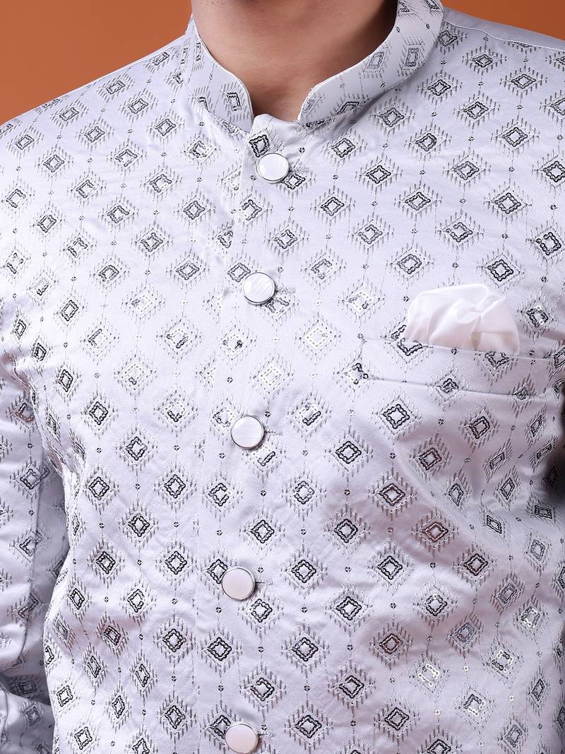 W & g silk blend jodhpuri for men's