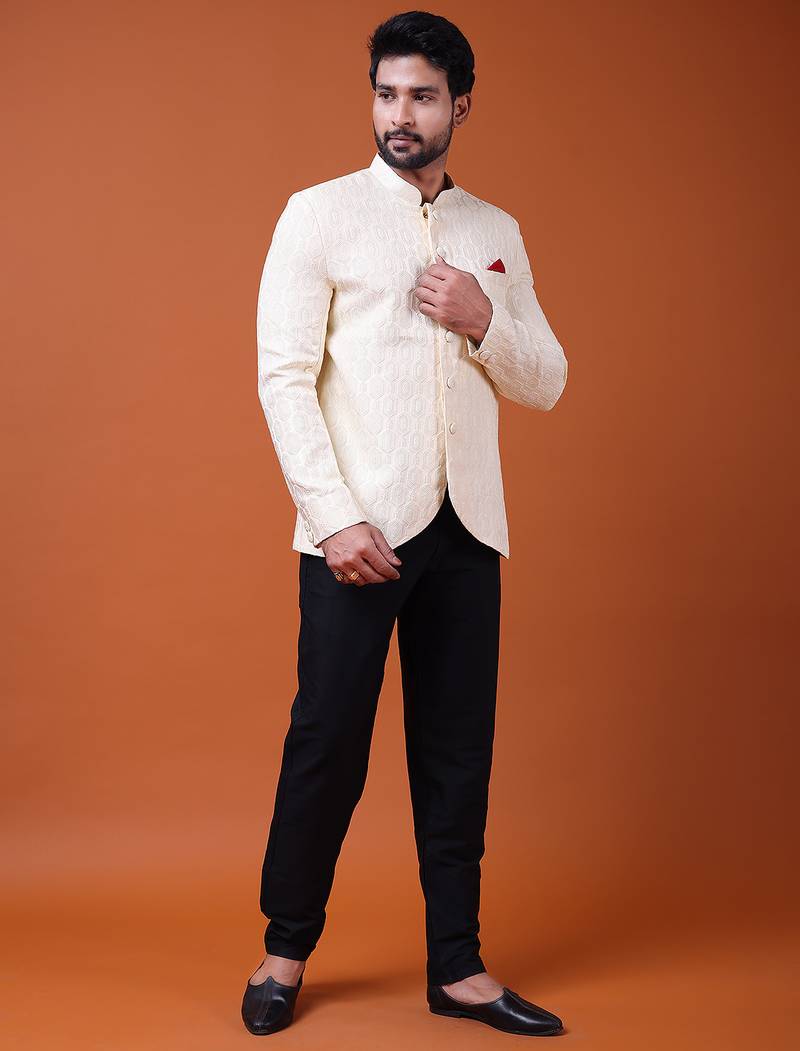 W & g silk blend jodhpuri for men's