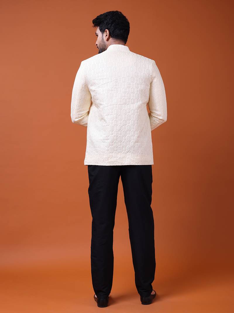 W & g silk blend jodhpuri for men's