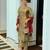 olive color embroidery sequin work silk blend kurti set