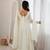 White mirror handwork mal chanderi anarkali gown with dupatta and pant set