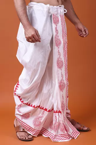 W & g traditional readymade dhoti for men