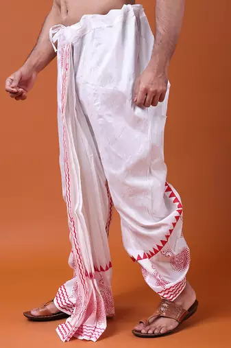 W & g traditional readymade dhoti for men