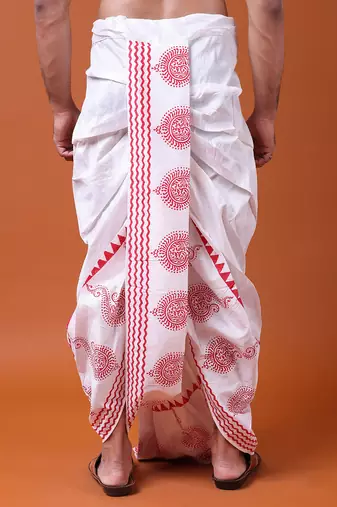 W & g traditional readymade dhoti for men