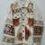 Navratri off white pure denim jacket with gamthi artwork