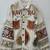 Navratri off white pure denim jacket with gamthi artwork