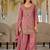 Rani pink heavy dola silk sequins work palazzo suit