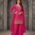Rani pink premium chinnon beads work suit set