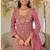 Rani pink heavy dola silk sequins work palazzo suit