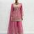 Rani pink heavy dola silk sequins work palazzo suit