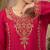 Rani pink premium chinnon beads work suit set