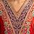 Orange premium chinon embroidery work suit set