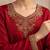 Maroon premium chinnon beads work suit set