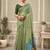 pista green premium cotton blend natural texture saree