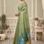 pista green premium cotton blend natural texture saree