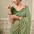 pista green premium cotton blend natural texture saree