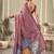 mauve premium cotton blend natural texture saree