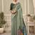 sage green premium cotton blend natural texture saree