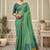 green premium cotton blend natural texture saree