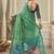 green premium cotton blend natural texture saree