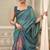 Blue premium cotton natural texture saree