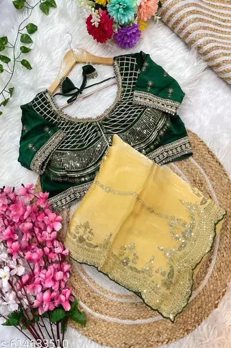 women's satin silk blend with elegant border party wear designer saree