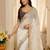women's satin silk blend with elegant border party wear designer saree