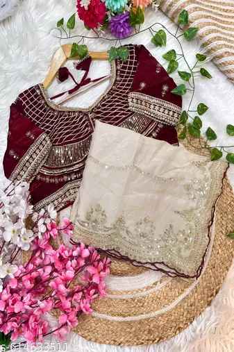women's satin silk blend with elegant border party wear designer saree
