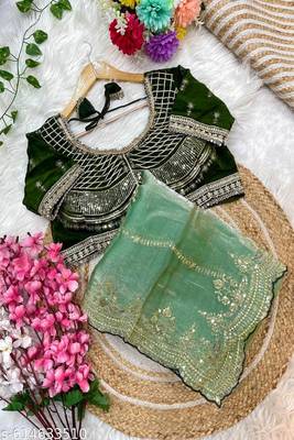 women's satin silk blend with elegant border party wear designer saree 5