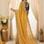 women's satin silk blend with elegant border party wear designer saree