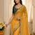 women's satin silk blend with elegant border party wear designer saree