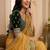 women's satin silk blend with elegant border party wear designer saree