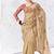 Beige premium luxe silk blend & organza designer saree