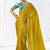 Yellow premium luxe silk blend & organza designer saree