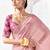 Pink premium luxe silk blend & organza designer saree