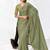 Sea green premium luxe silk blend & organza designer saree