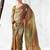 Bronze premium luxe silk blend & organza designer saree