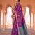 Purple premium soft silk blend designer saree with zari woven border & rich pallu