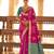 Magenta premium soft silk blend designer saree with zari woven border & rich pallu
