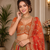 multicolor Color Print,Mirror,Dori,sequins Work silk blend Lehenga choli set   