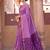 Violet soft silk blend designer saree with zari woven border & heavy pallu