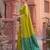 Green soft silk blend designer saree with zari woven border & heavy pallu