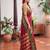 Maroon premium soft silk blend designer saree with zari motifs & rich border