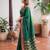 Green premium soft silk blend designer saree with zari motifs & rich border
