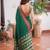 Green premium soft silk blend designer saree with zari motifs & rich border