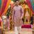 Mauve digital print men's kurta with crochet sequin work